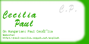 cecilia paul business card